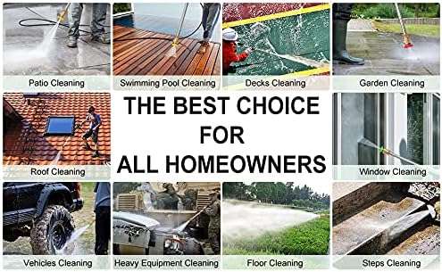 Electric Pressure Washer Homdox Pressure Washer 1500W Power Washer High Pressure Cleaner Machine with 5 Nozzles Foam Cannon 2
