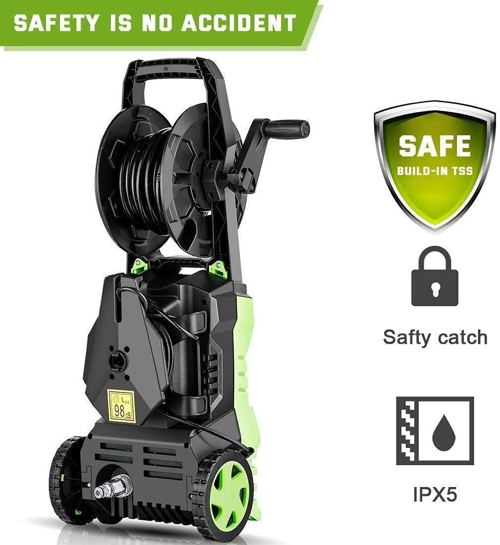Electric Pressure Washer Homdox Pressure Washer 1500W Power Washer High Pressure Cleaner Machine with 5 Nozzles Foam Cannon 5