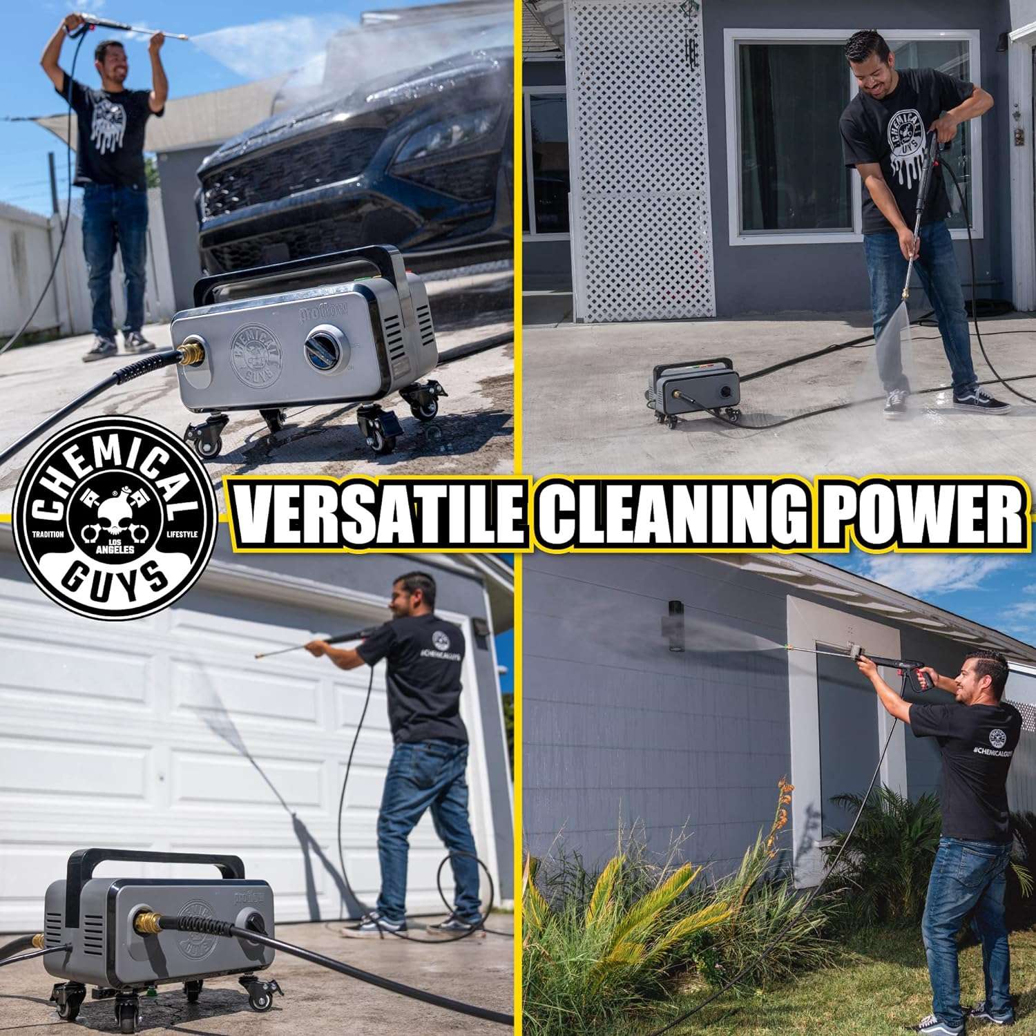 Chemical Guys EQP408 ProFlow Performance Electric Pressure Washer PM2000, 14.5-Amp Motor 2030 Max PSI, 1.77 GPM, Includes 5 Full Range QC Tips - 9