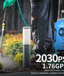 Electric Pressure Washer FOTING 1800W Power Washer with Foam Cannon, 4 Nozzels and 23FT Hose, 35FT Power Cord, High Pressure Washer for Cleaning Car - 4
