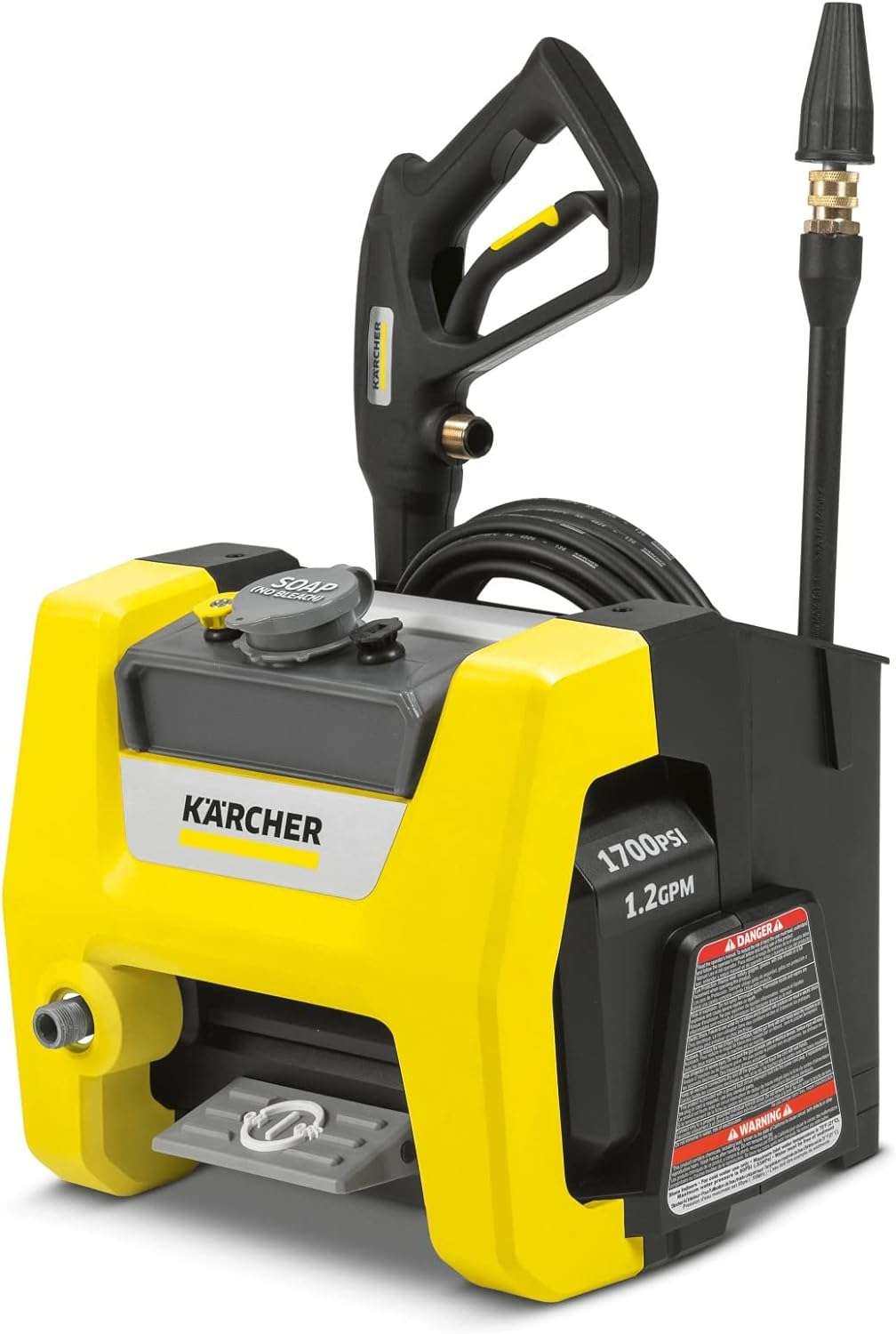 Kärcher - K1700 Cube TruPressure Electric Pressure Washer - 1700 PSI - 2125 Max PSI Power Washer - With 3 Nozzles for Cleaning Cars, Siding, Driveways - 10