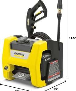 Kärcher - K1700 Cube TruPressure Electric Pressure Washer - 1700 PSI - 2125 Max PSI Power Washer - With 3 Nozzles for Cleaning Cars, Siding, Driveways - 11