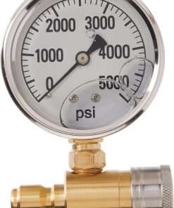 Northstar Pressure Washer Pressure Gauge - 5000 PSI, 3-8in. Fitting - 1