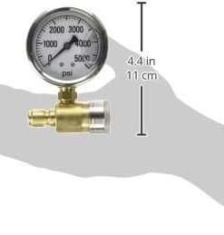 Northstar Pressure Washer Pressure Gauge - 5000 PSI, 3-8in. Fitting - 7