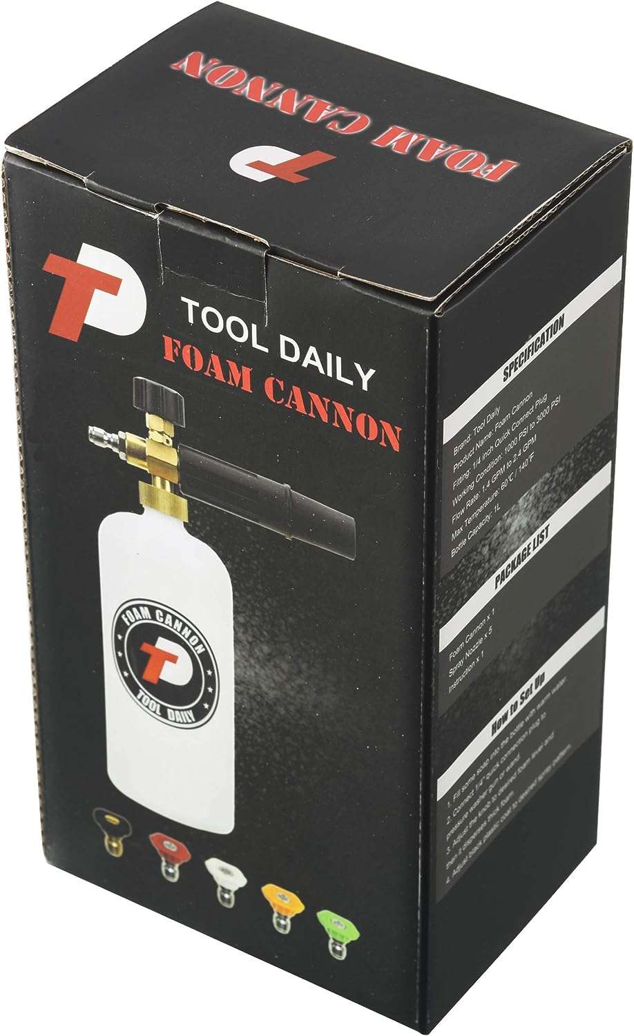 Tool Daily Foam Cannon with 1/4 Inch Quick Connector, 1 Liter