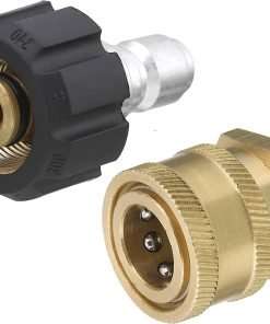 Tool Daily Pressure Washer Adapter Set, Quick Connect Kit, M22 14mm Swivel to M22 Metric Fitting, 5000 PSI - 1