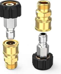 Twinkle Star Pressure Washer Quick Connect Fittings, Quick Connect Kit M22 14mm to 3-8 Inch, 4 Pieces - 8