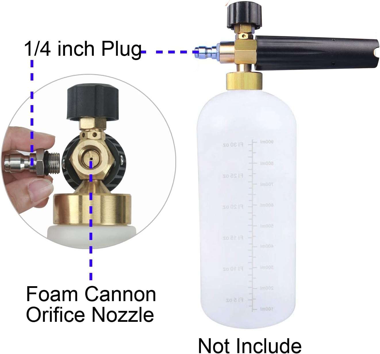 RIDGE WASHER 1.1 mm Foam Cannon Orifice Nozzle, Universal Thread Tips for Snow Foam Lance, 2-Pack - 2