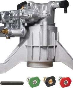 TOOLCY 7-8 Shaft Vertical Pressure Washer Pump - Max 3100 PSI @ 2.5 GPM OEM & Power Washer Pump for Gas Washer - Pre-Filling Gear Oil - 1