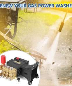 TOOLCY Pressure Washer Pump 3800-4000 PSI Max, 4.4 GPM, 1 inch Shaft Horizontal Triplex Plunger Replacement Pump for Power Washer, Direct Drive - 6