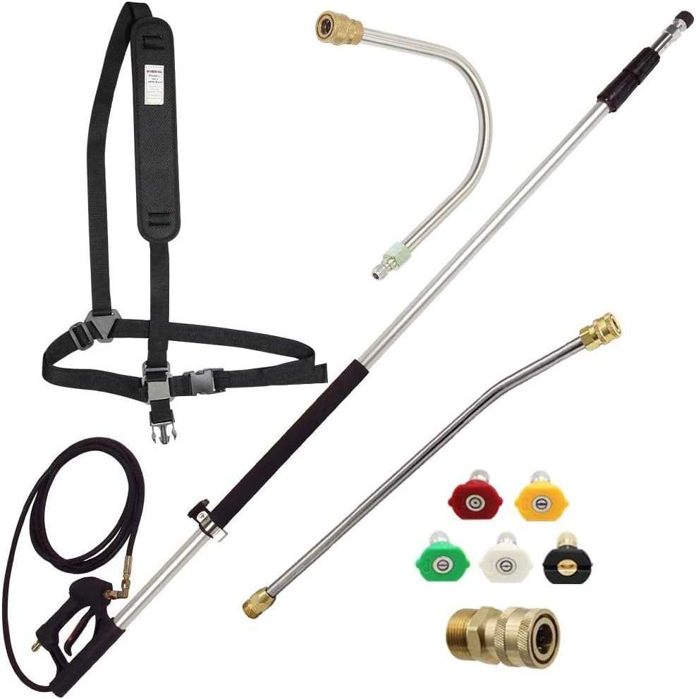 Twinkle Star 4000 PSI Commercial Grade Telescoping Pressure Washer Wand for Pressure Washers with Belt - 1