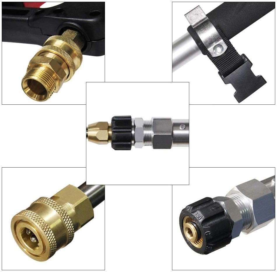 Twinkle Star 4000 PSI Commercial Grade Telescoping Pressure Washer Wand for Pressure Washers with Belt - 5