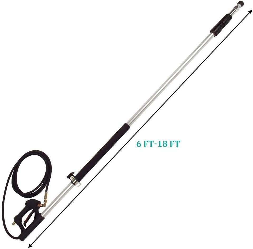 Twinkle Star 4000 PSI Commercial Grade Telescoping Pressure Washer Wand for Pressure Washers with Belt - 6