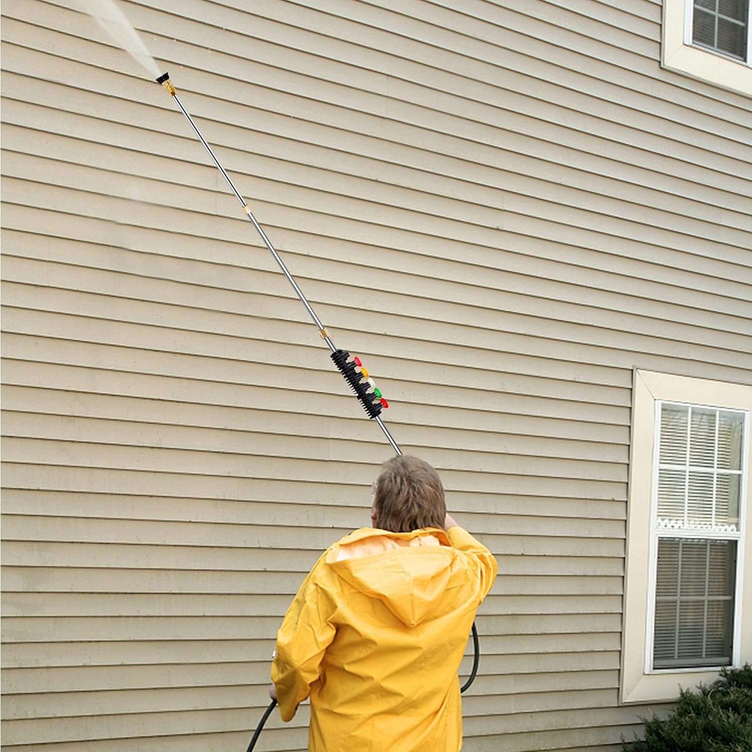 Twinkle Star Pressure Washer Extension Wand Set, 8.5 ft Replacement Lance with 6 Nozzle Tips, 4000PSI - 4