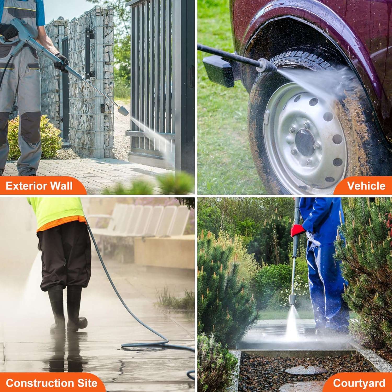 VEVOR Pressure Washer Pump, 3-4 Shaft Horizontal, 3400 PSI, 2.5 GPM, Replacement Power Washer Pumps Kit, Parts Washer Pump, Compatible - 7