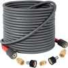 YAMATIC Super Flexible Pressure Washer Hose 50FT X 1-4, Kink Resistant 3200 PSI Heavy Duty Power Washer Extension Replacement Hose With M22- 1