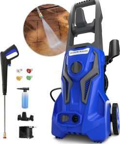 4200 PSI 2.8 GPM Power Washer Electric Powered - Electric Pressure Washer with 25 FT Hose 4 Interchangeable Nozzle & Foam Cannon, for Cars, Patios, and Floor Cleaning - 1