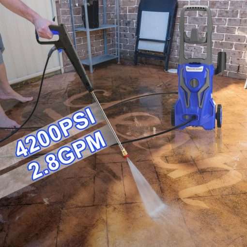 4200 PSI 2.8 GPM Power Washer Electric Powered - Electric Pressure Washer with 25 FT Hose 4 Interchangeable Nozzle & Foam Cannon, for Cars, Patios, and Floor Cleaning - 2
