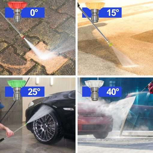 4200 PSI 2.8 GPM Power Washer Electric Powered - Electric Pressure Washer with 25 FT Hose 4 Interchangeable Nozzle & Foam Cannon, for Cars, Patios, and Floor Cleaning - 7