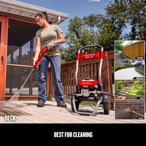 Craftsman Electric Pressure Washer, Cold Water, 2100-PSI, 1.2 GPM, Corded (CMEPW2100) - 4