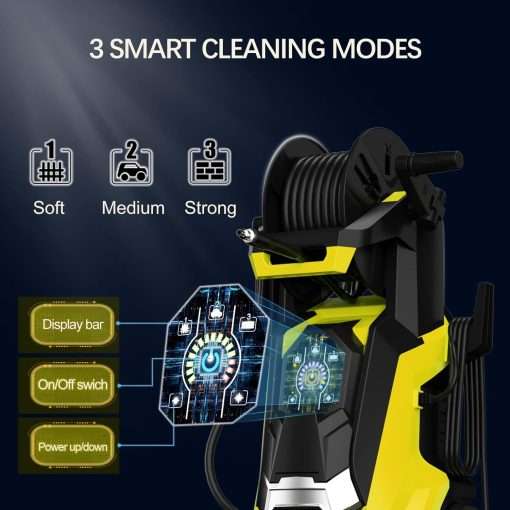 Electric Pressure Washer 4500 PSI 3.2 GPM Touch Screen Adjustable Pressure,4 Nozzles and 500ml Foam Cannon Power Washer Cleaning for Patio - 2