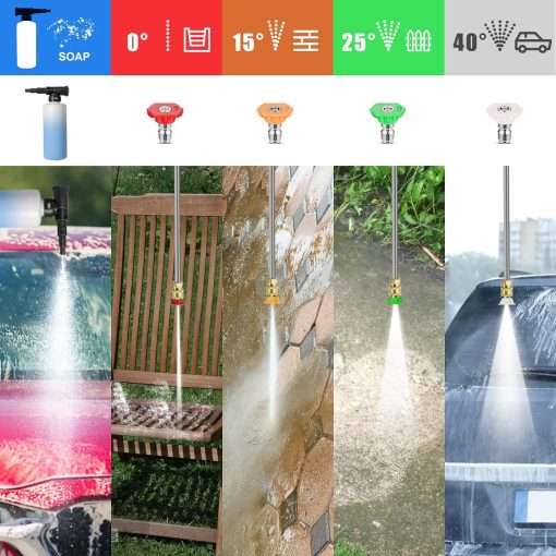 Electric Pressure Washer 4500 PSI 3.2 GPM Touch Screen Adjustable Pressure,4 Nozzles and 500ml Foam Cannon Power Washer Cleaning for Patio - 3