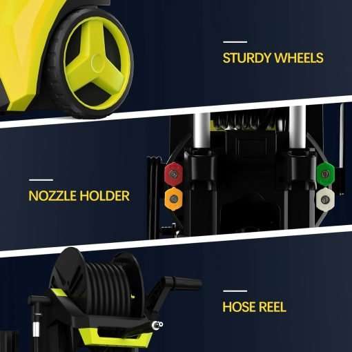 Electric Pressure Washer 4500 PSI 3.2 GPM Touch Screen Adjustable Pressure,4 Nozzles and 500ml Foam Cannon Power Washer Cleaning for Patio - 5