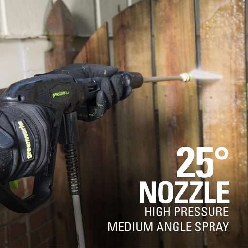 Greenworks 2000 PSI (13 Amp) Electric Pressure Washer (Wheels For Transport - 20 FT Hose - 35 FT Power Cord) Great For Cars, Fences, Patios, Driveways - 6