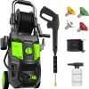 Electric Pressure Washer - 4000 PSI 2.8 GPM Electric Power Washer with Winding 35FT Power Cord, 20FT Hose, 4 Different Nozzles, Soap Cannon - 1