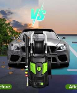 Electric Pressure Washer - 4000 PSI 2.8 GPM Electric Power Washer with Winding 35FT Power Cord, 20FT Hose, 4 Different Nozzles, Soap Cannon - 6