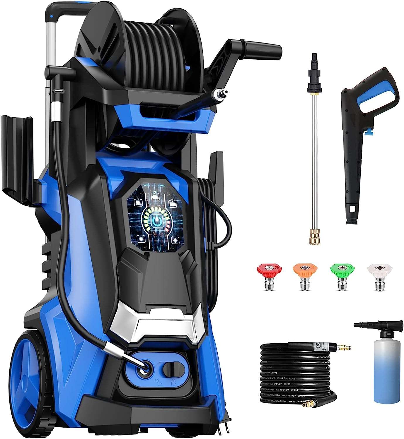 Electric Pressure Washer 4500 PSI 3.2 GPM Electric Power Washer with Smart Control and 3 Levels of Adjustment Effortlessly Clean Patio Blue - 1