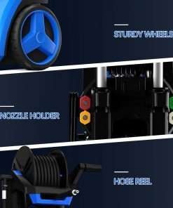 Electric Pressure Washer 4500 PSI 3.2 GPM Electric Power Washer with Smart Control and 3 Levels of Adjustment Effortlessly Clean Patio Blue - 5