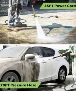Electric Pressure Washer - 4500PSI Max 2.8 GPM with 20FT Hose,35FT Power Washers Power Cord Foam Cannon 4 Nozzles Power Washer Electric Powerd for Patios Car Garden - 4