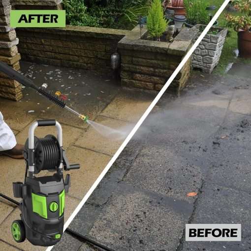 Electric Pressure Washer - 4500PSI Max 2.8 GPM with 20FT Hose,35FT Power Washers Power Cord Foam Cannon 4 Nozzles Power Washer Electric Powerd for Patios Car Garden - 5