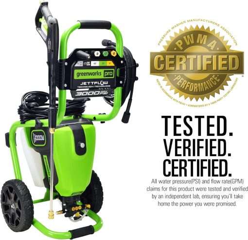 Greenworks 3000 PSI (1.1 GPM) TruBrushless Electric Pressure Washer (PWMA Certified) - 2