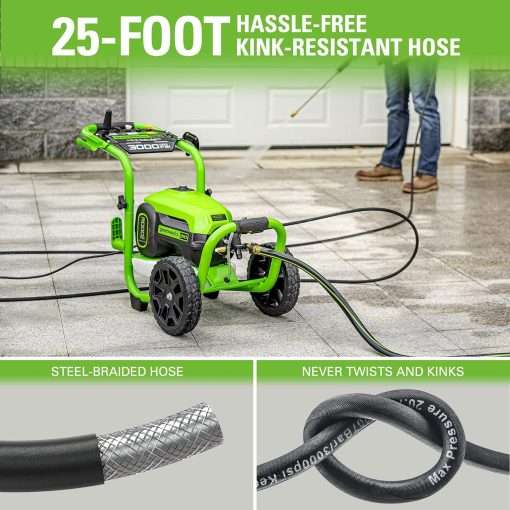 Greenworks 3000 PSI (1.1 GPM) TruBrushless Electric Pressure Washer (PWMA Certified) - 7