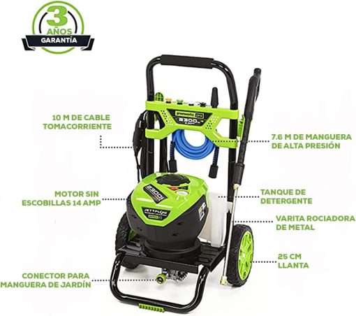Greenworks PRO 2300 PSI TruBrushless (2.3 GPM) Electric Pressure Washer (PWMA Certified) - 4