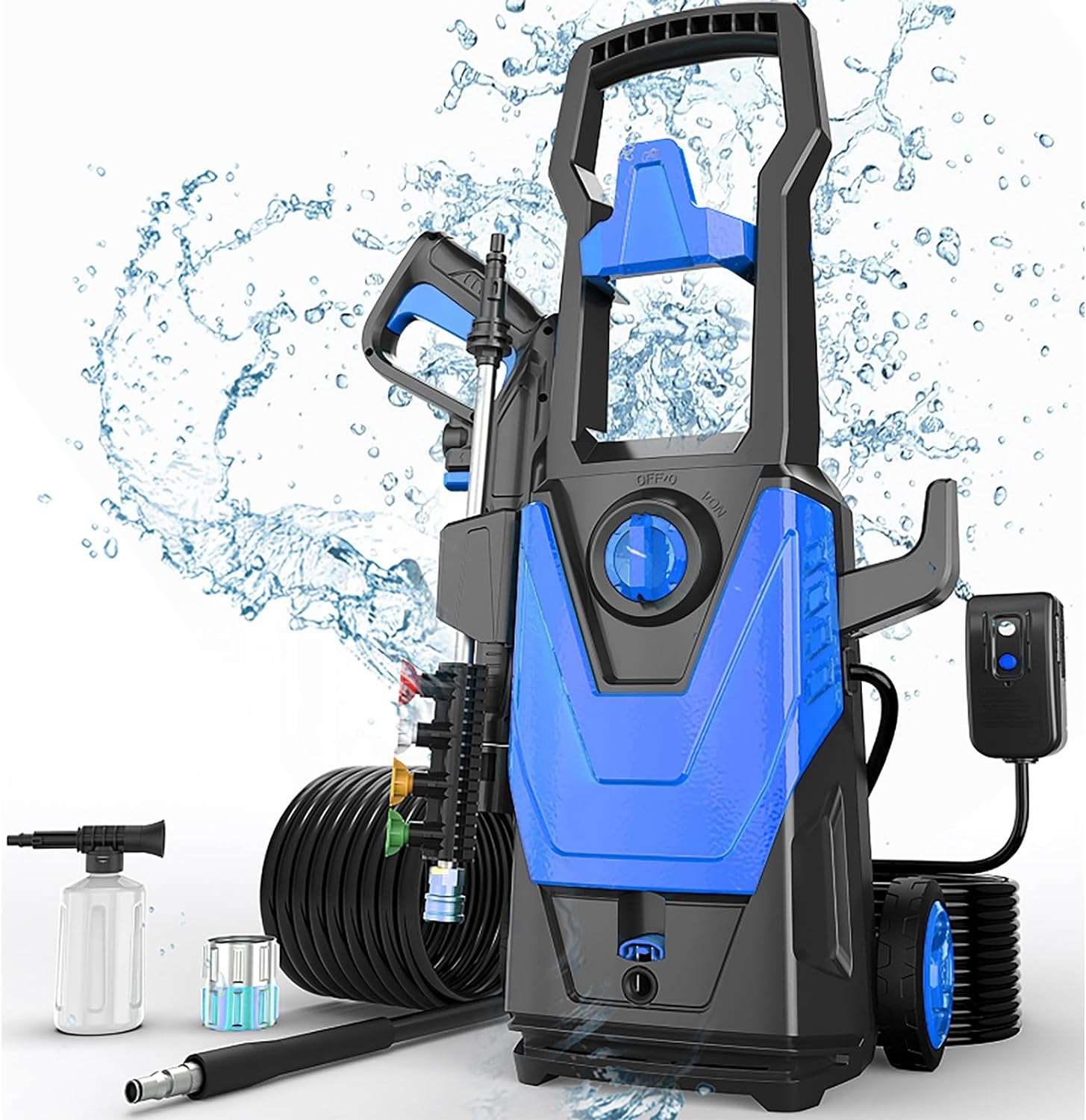 AgiiMan Electric Pressure Washer, 4200PSI Max 2.8 GPM Power Washer Electric Powered with 20FT Hose, 4 Nozzles, Foam Cannon, High Pressure Cleaner Machine - 1