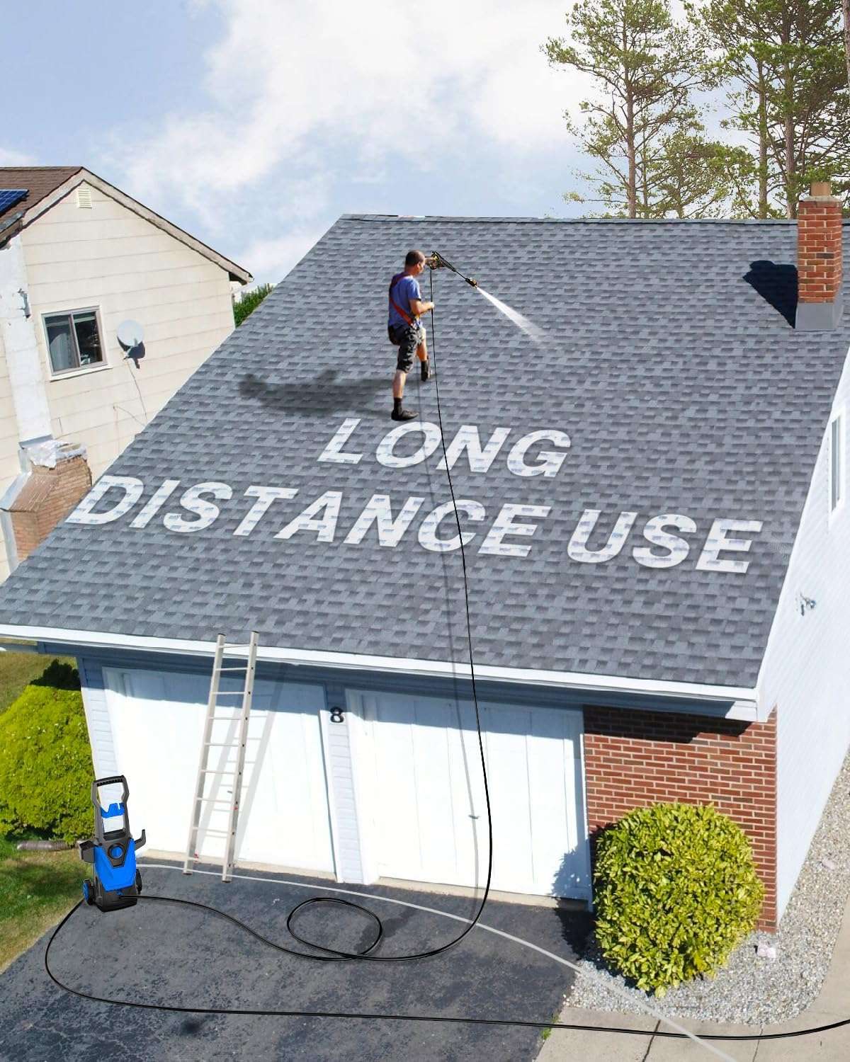 AgiiMan Electric Pressure Washer, 4200PSI Max 2.8 GPM Power Washer Electric Powered with 20FT Hose, 4 Nozzles, Foam Cannon, High Pressure Cleaner Machine - 4