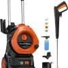 Electric Power Washer 4200PSI 2.5 GPM Pressure Washer with 25 Ft Hose, 4 Quick Connect Nozzles Power Washers Electric Powered Clean Car-Patios - 1