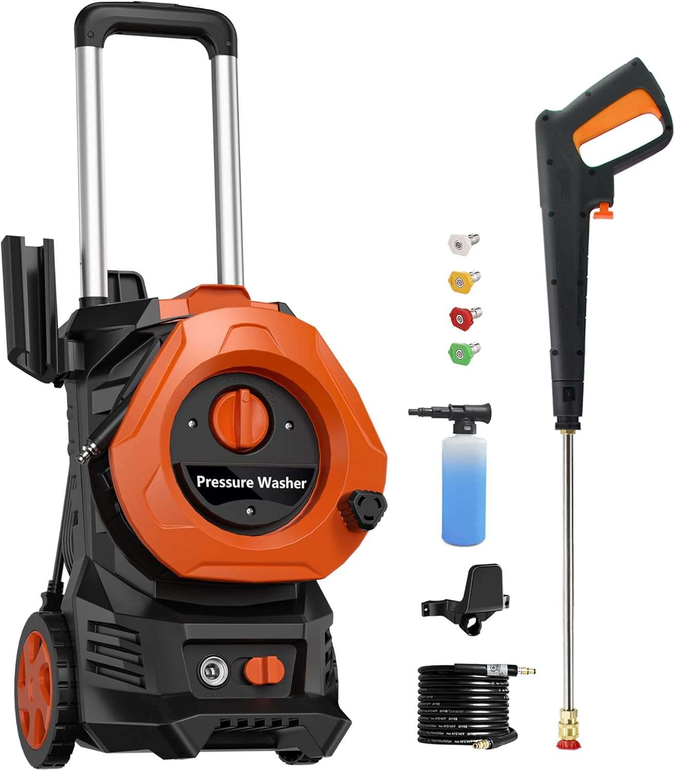 Electric Power Washer 4200PSI 2.5 GPM Pressure Washer with 25 Ft Hose, 4 Quick Connect Nozzles Power Washers Electric Powered Clean Car-Patios - 1