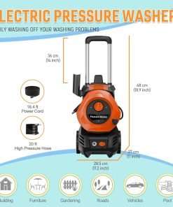 Electric Power Washer 4200PSI 2.5 GPM Pressure Washer with 25 Ft Hose, 4 Quick Connect Nozzles Power Washers Electric Powered Clean Car-Patios - 2