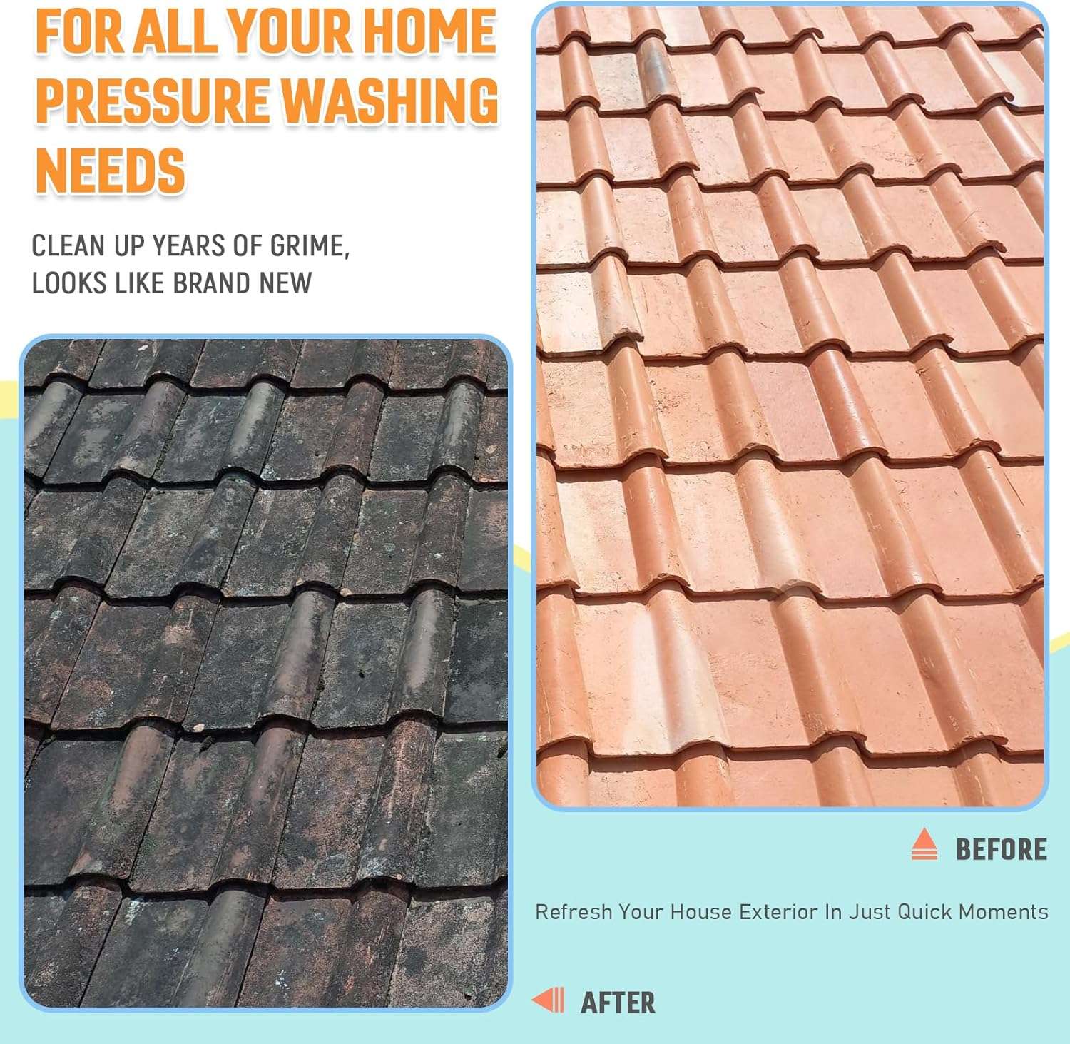 Electric Power Washer 4200PSI 2.5 GPM Pressure Washer with 25 Ft Hose, 4 Quick Connect Nozzles Power Washers Electric Powered Clean Car-Patios - 6