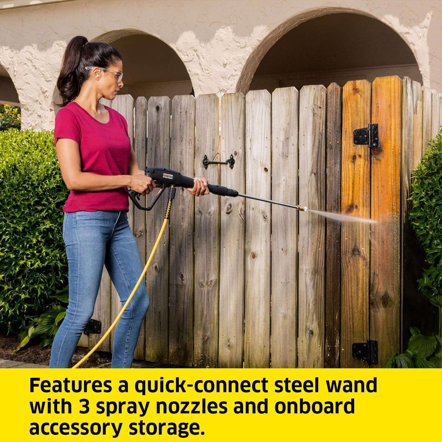 Kärcher K1800PS Max 2250 PSI Electric Pressure Washer with 3 Spray Nozzles - Great for cleaning Cars, Siding, Driveways, Fencing and more - 1.2 GPM - 5
