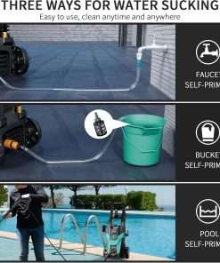 2024 Upgraded Electric Pressure Washer 4200 PSI 2.8 GPM Power Washer with Extra Hose, 23ft Hose 35ft Power Cord, 4 Nozzle and Detergent Tank for Cars, Fences, Patio - 8