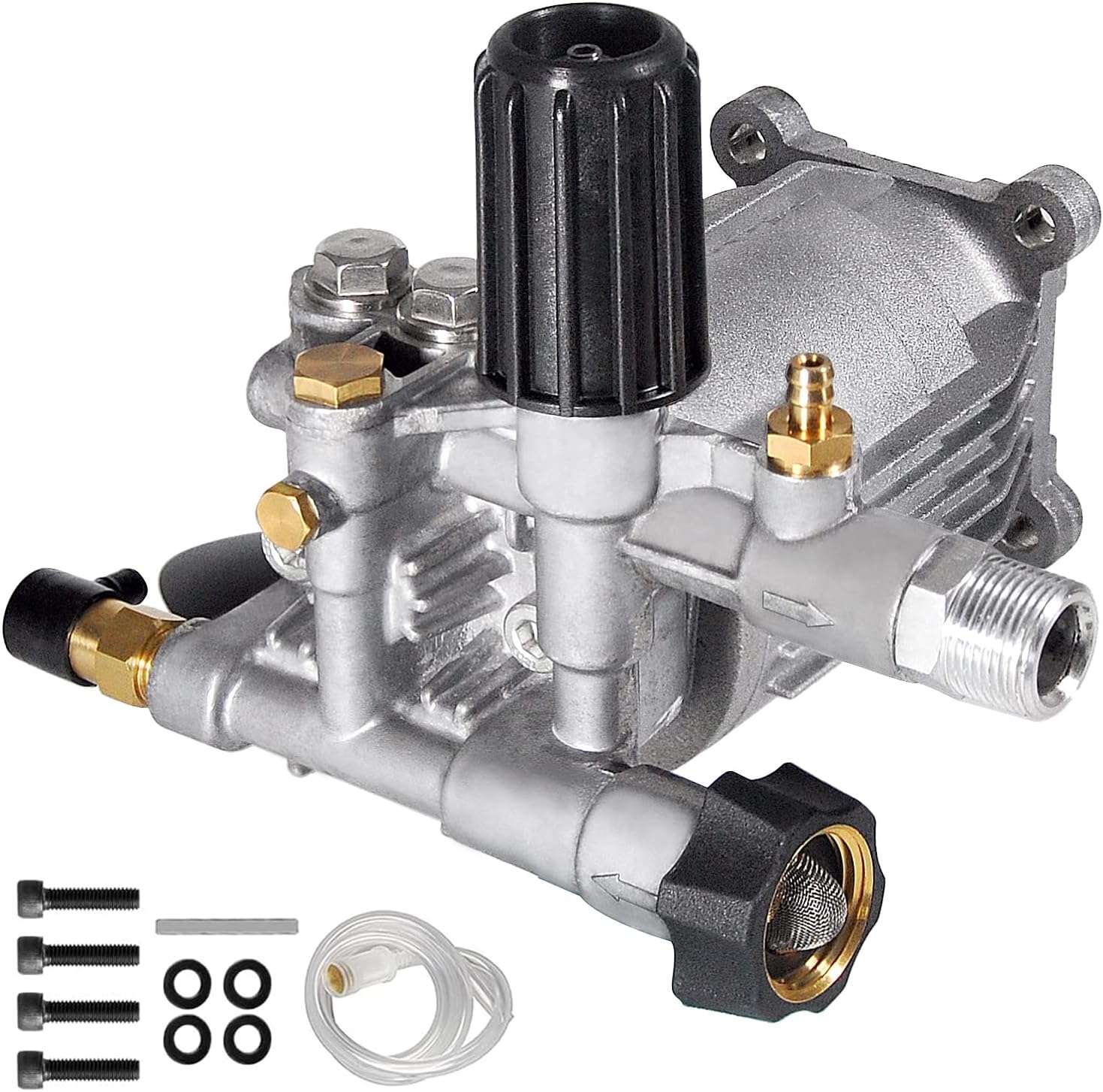 3-4 Shaft Horizontal Pressure Washer Pump, Easy Adjust 2000-3000 PSI, 2.5 GPM, OEM Replacement Pump for Simpson, Honda GC 160, Homelite, and Most Power Washer - 1