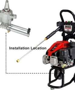 AgiiMan High Pressure Washer Pump Head - Replacement Water Gasoline Pump, 2800 Psi Troy Bilt SRMW22G26-EZ Oil Pump Accssories Fits KARCHER Craftsman, Front Facing Inlet Outlet - 6