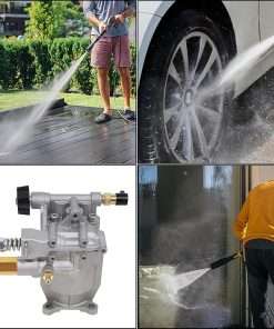 Biswing Pressure Washer Pump, 3-4 Shaft Horizontal Axial Plunger, 3400 PSI Max, 2.5 GPM, Replacement Pumps for Cold Water Gas Power Pressure Washer - 8