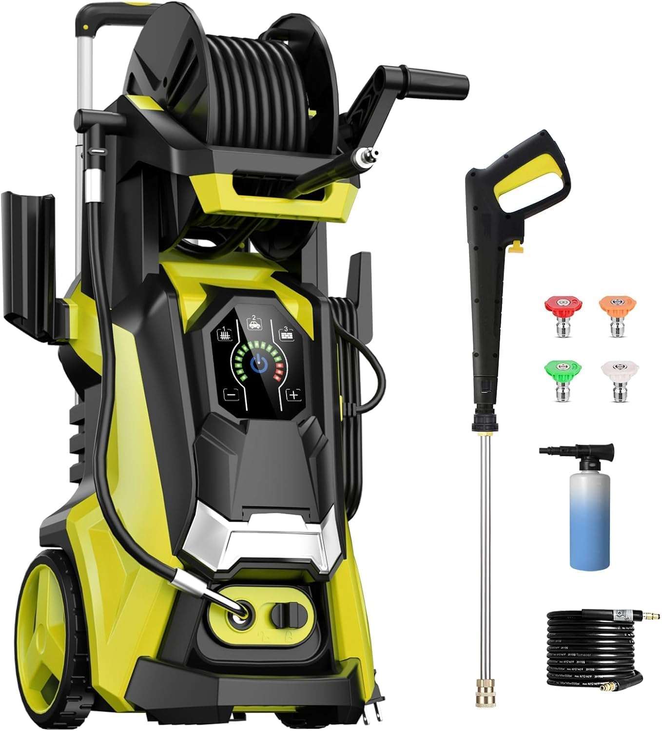 Electric Pressure Washer 4800 PSI 3.5 GPM Power Washer Touch Screen Adjustable Pressure,4 Nozzles and 500ml Foam Cannon Power Washer Cleaning for Patio 4800 PSI - 1