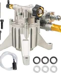 Hourleey 7-8 Shaft Vertical Pressure Washer Pump, 3400PSI 2.5GPM, Replacement Pump for Power Washer Kit, Compatible with Honda, Simpson, RYOBI, Briggs & Stratton, Subaru, Craftsman - 1